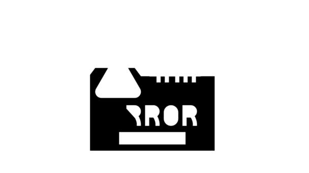 Sistema de erro glifo ícone animação — Vídeo de Stock