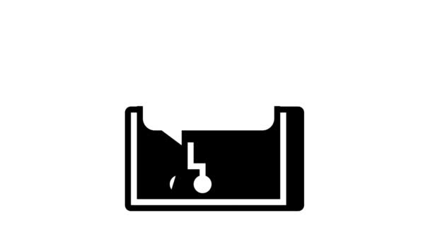 Sistema de alerta glifo ícone animação — Vídeo de Stock