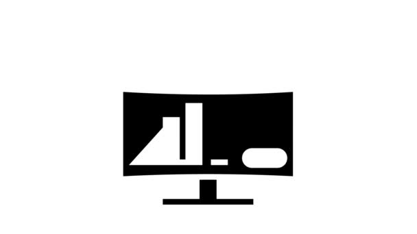 Σύστημα παρακολούθησης glyph εικονίδιο animation — Αρχείο Βίντεο