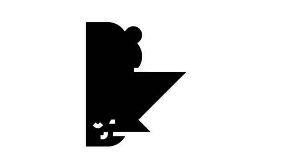 Animazione icona glyph carta da parati liquido — Video Stock