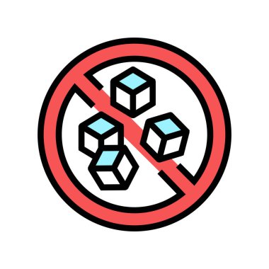 Şekersiz ürünler renk vektör çizimi