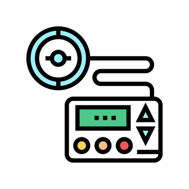 insülin pompa renk vektör çizimi