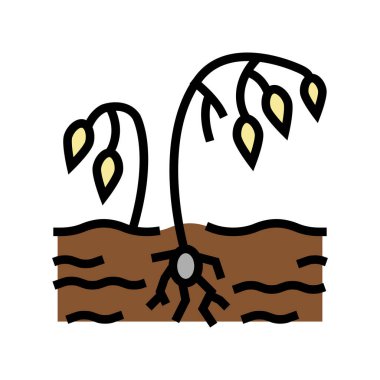 kıtlık sorunu renk ikonu vektör illüstrasyonu