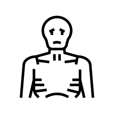 Sıska insan çizgisi ikon vektör çizimi