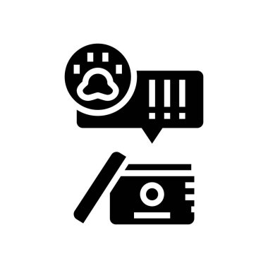 Hayvan sembolü vektör illüstrasyonu üzerinde krem testi