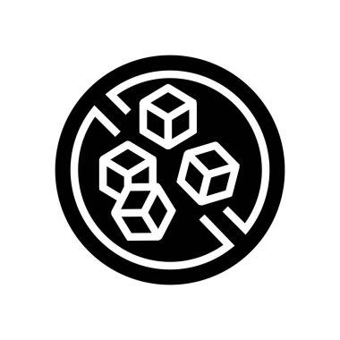 Şekersiz ürünler glyph vektör çizimi