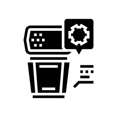 fotoğraf makinesi flaş onarım simgesi vektör illüstrasyonu