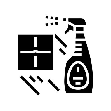 Döşeme sembolü çizimi temizlemek için sprey