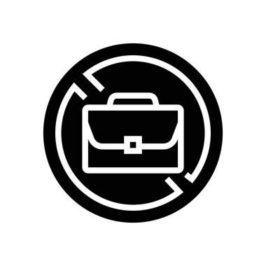 iş kaybedilen yoksulluk problemi simgesi vektör illüstrasyonu