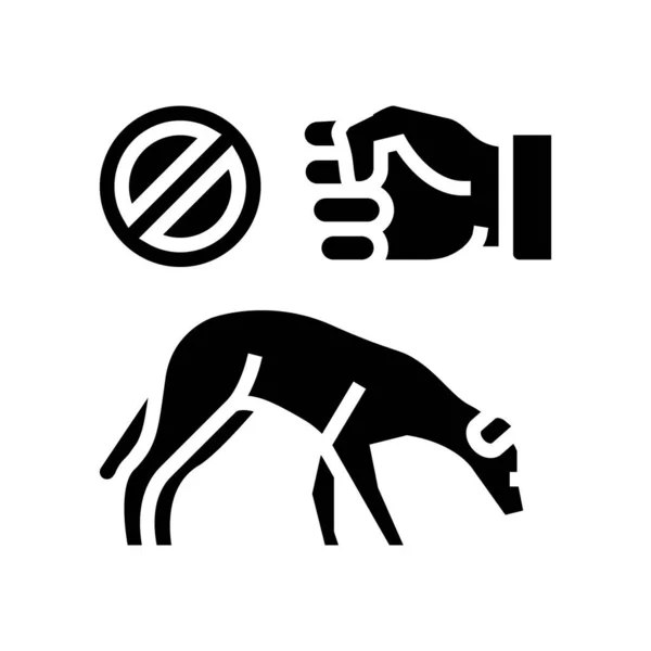 Stop Beat Hunde Glyphen Symbol Vektor Illustration — Stockvektor