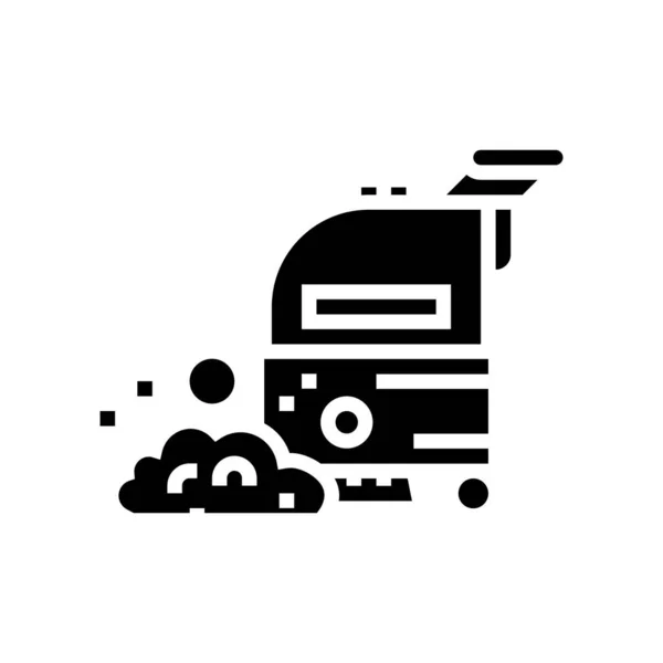Professionele vacuüm wasmachine glyph pictogram vector illustratie — Stockvector