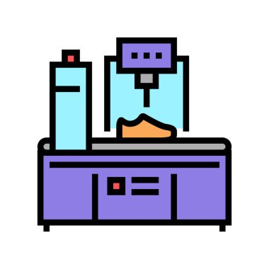 ayakkabı yapma ekipmanı renk vektör illüstrasyonu