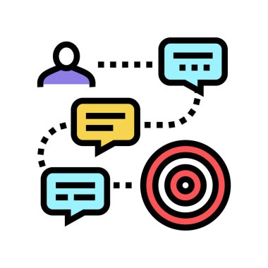 Hedef renk ikonu vektör illüstrasyonuna gitmek için tartışılıyor