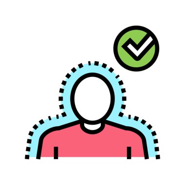 sağlıklı insan renk ikonu vektör illüstrasyonu