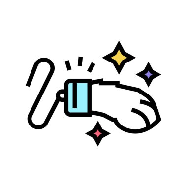 Tavşan patisi şans loto renk ikonu vektör illüstrasyonu