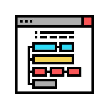 program hiyerarşisi renk vektör çizimi