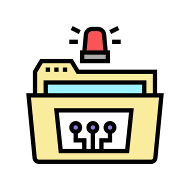 Hata ayıklama raporu renk vektör illüstrasyonuna sahip dizin