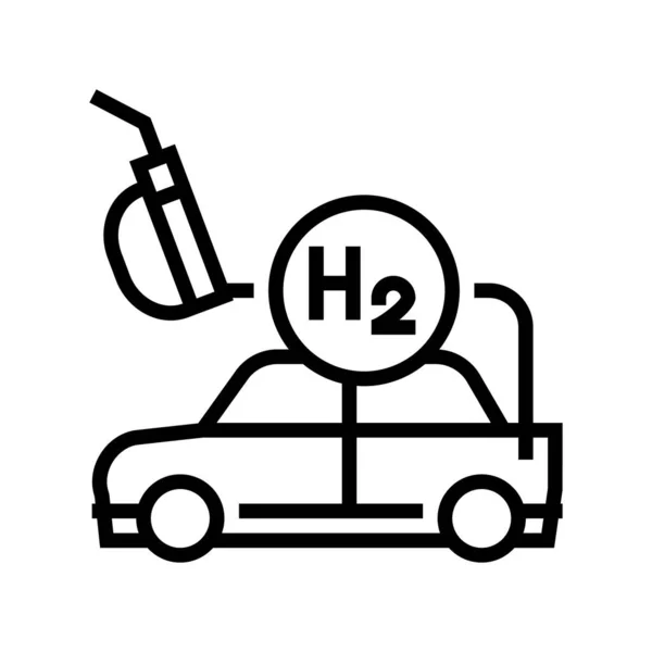加氢线图标矢量图的充填车 — 图库矢量图片