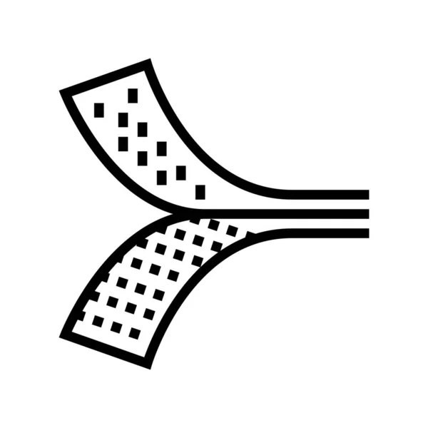 Befestigungsband Linie Symbol Vektor Illustration — Stockvektor