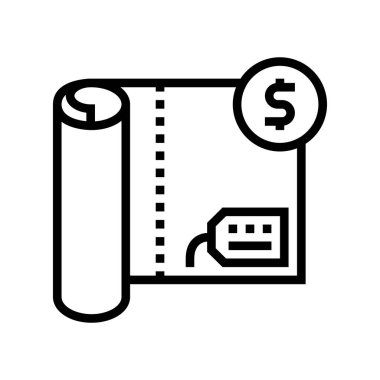 tekstil fiyat çizgisi vektör çizimi