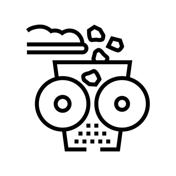 Иллюстрация вектора иконок машины дробления камня