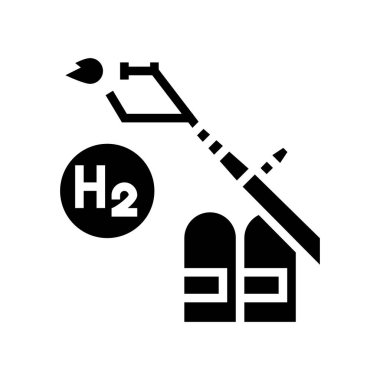 Hidrojen sembolü vektör illüstrasyonunda kullan