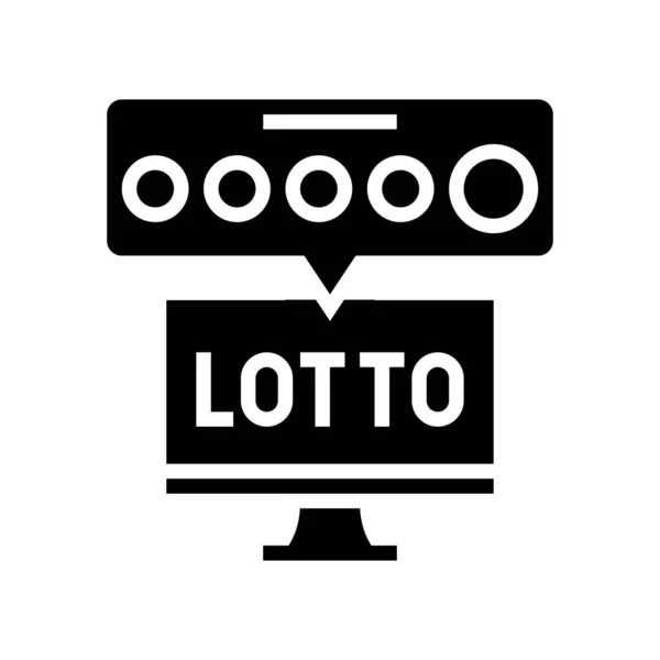 Tv lotto glifo ícone vetor ilustração — Vetor de Stock