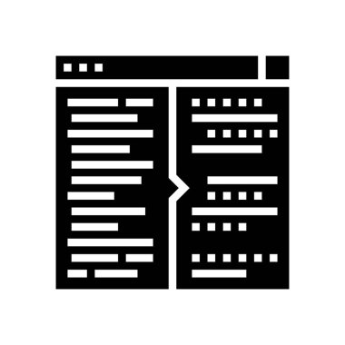 kod testi sembolü vektör illüstrasyonu