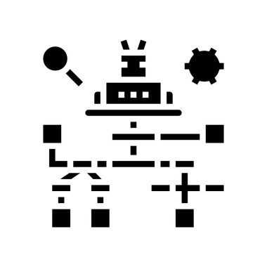 Hata ayıklama araştırması ve glifin vektör illüstrasyonunu düzeltme