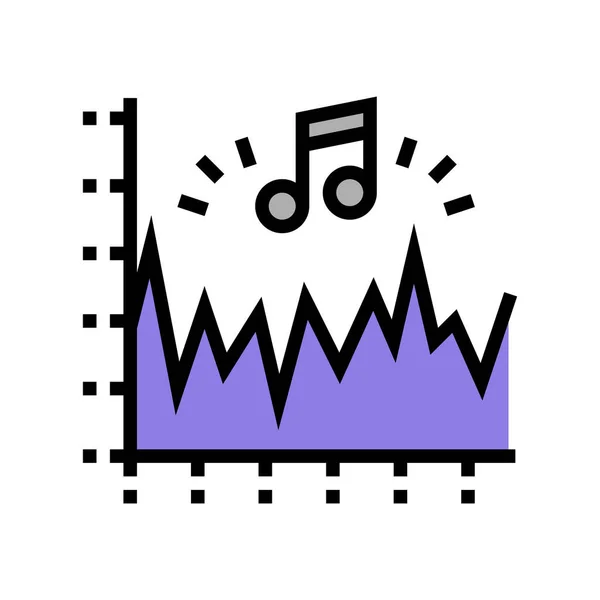 Rauschen Vibration Infografik Farbe Symbol Vektor Illustration — Stockvektor