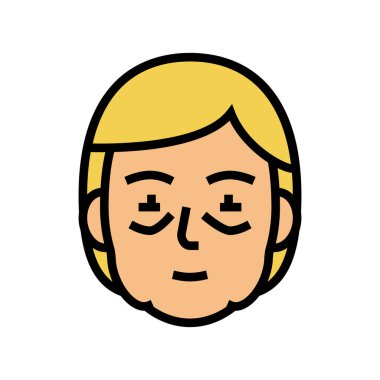 yüz ödem sağlık problemi renk vektör illüstrasyonu