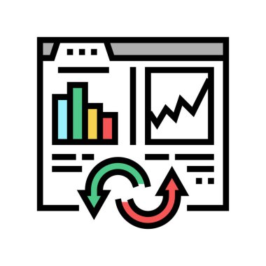 dijital değer dönüştürücü renk vektör çizimi