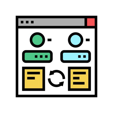 program uygulaması dönüştürücü renk vektör illüstrasyonu