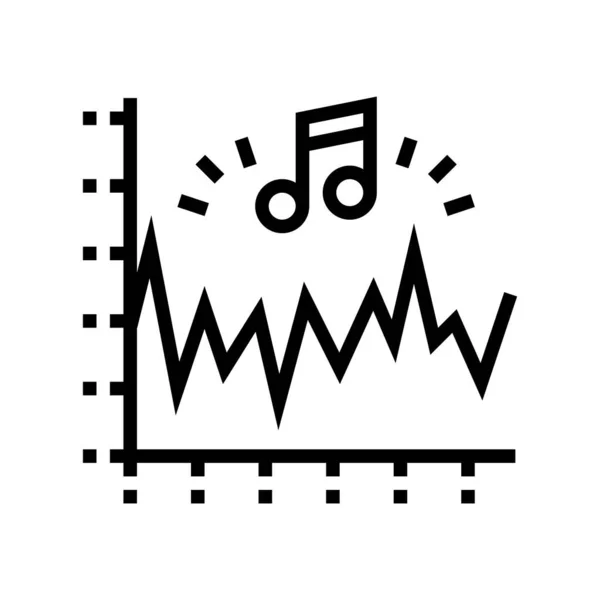 Geräuschvibration Infografik Linie Symbol Vektor Illustration — Stockvektor