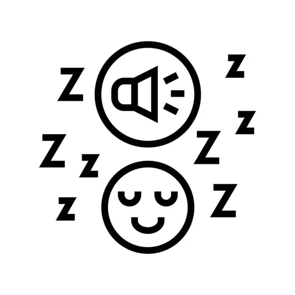 Musik für Sleep Line Icon Vektor Illustration — Stockvektor