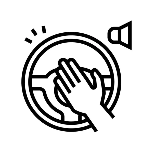 Driver honking line icon vector illustration — Archivo Imágenes Vectoriales