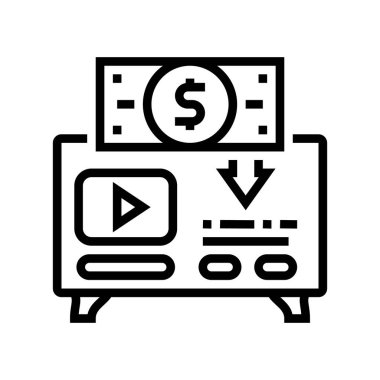 Film çizgisi ikonu vektör illüstrasyonu alınıyor