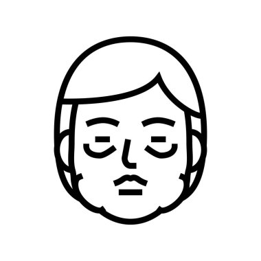 Alerjik ödem çizgisi ikon vektör çizimi