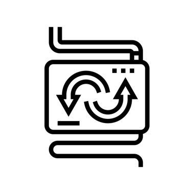 Dönüştürücü ve takas satırı vektör çizimi