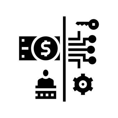 elektronik para güvenlik sembolü vektör illüstrasyonu