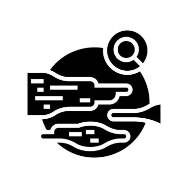 Yeni gezegen sembolü vektör illüstrasyonu araştırması