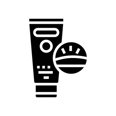 krem ödem tedavisi sembolü vektör illüstrasyonu