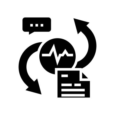 Metin dönüştürücü simge vektör illüstrasyonuna ses