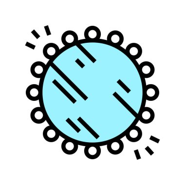 Lambalarla aydınlatılmış ayna renk ikonu vektör illüstrasyonu