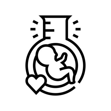 tüp döllenme çizgisi ikon vektör çiziminde