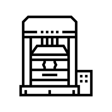 basın ekipmanı satır simgesi vektör illüstrasyonuName