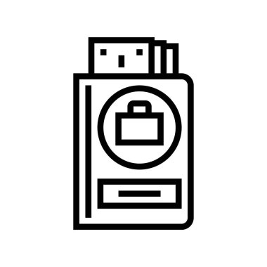 iş ödeme harçlığı çizgi vektör illüstrasyonu