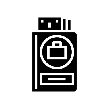 iş ödeme harçlığı glyph ikon vektör illüstrasyonu