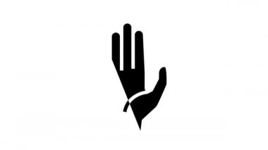 Oksijen O2 Kimyasal Siyah Simge Canlandırması