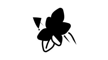 Aromaterapi Bitkileri Siyah Simge Canlandırması